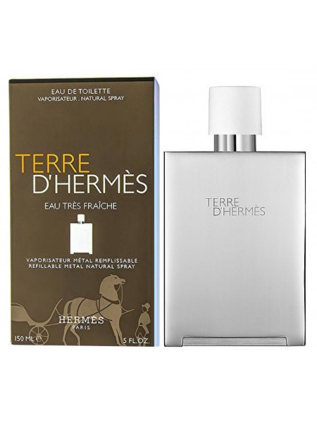 Hermes Terre D'hermes Eau Tres Fraiche Metal Flacon Hermes Terre D'hermes Eau Tres Fraiche Metal Flacon